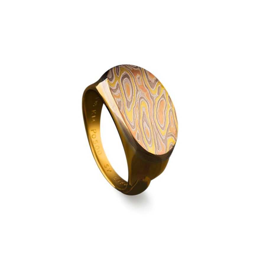 Kali Mokume Gane Signet Ring - Jaume Labro